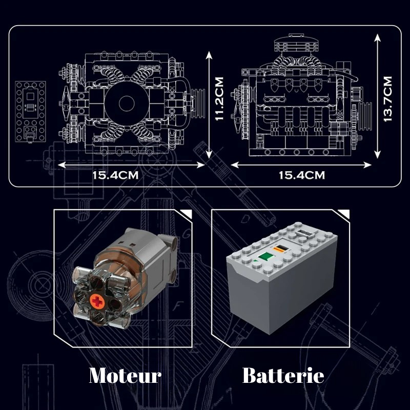 Jeux de construction adulte moteur v8