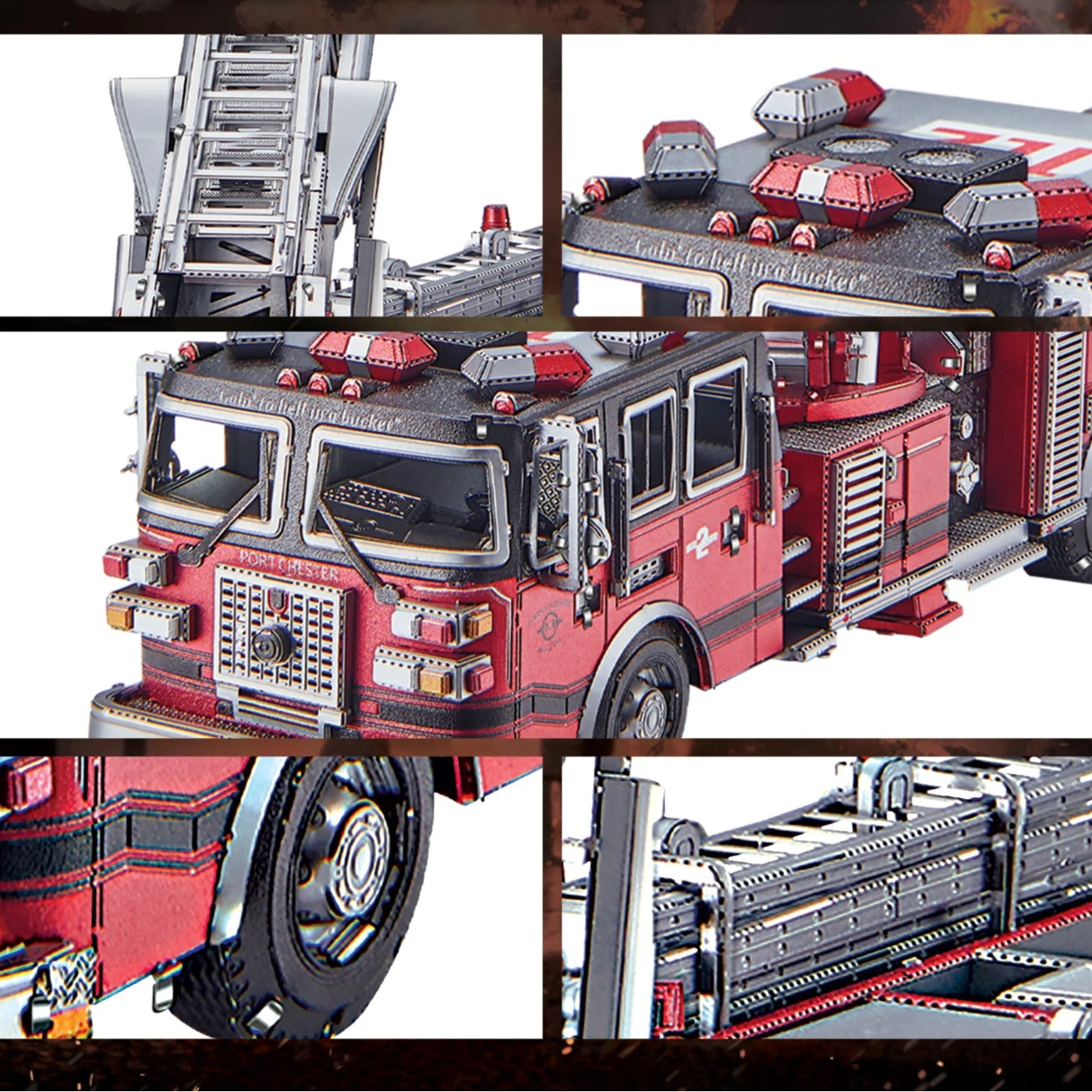 Puzzle 3D en métal Camion de pompier