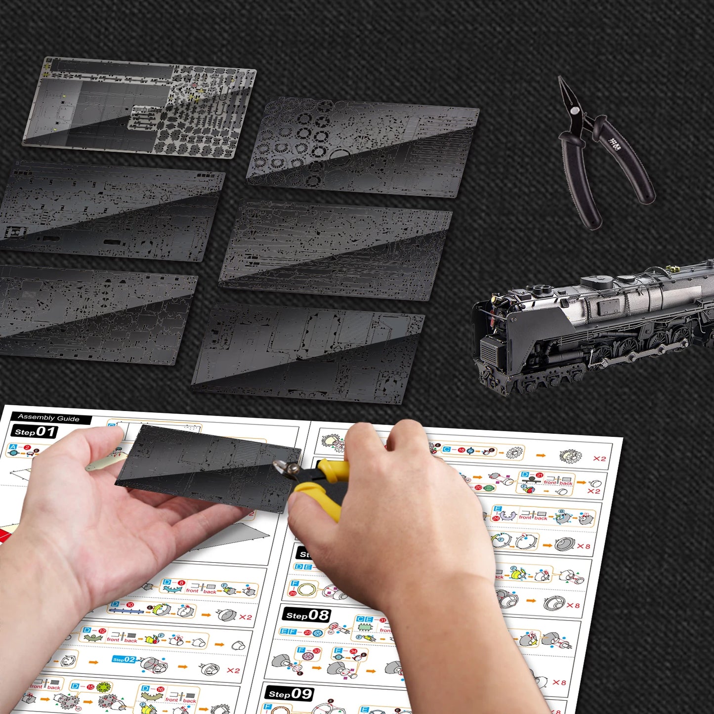 Puzzle 3D en métal Locomotive S-2