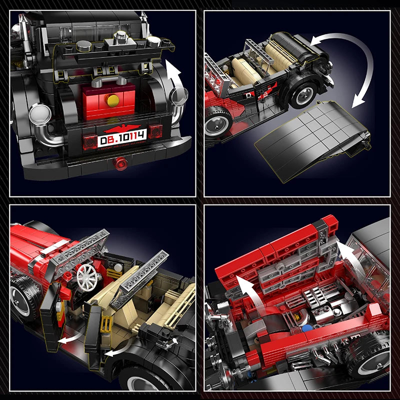 Jeu de construction voiture vintage rouge - 1308 pièces
