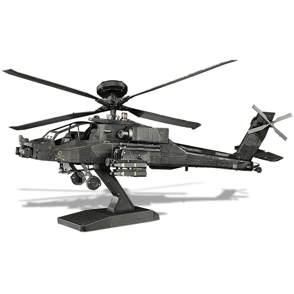 Puzzle 3D en métal hélicoptère militaire Apache