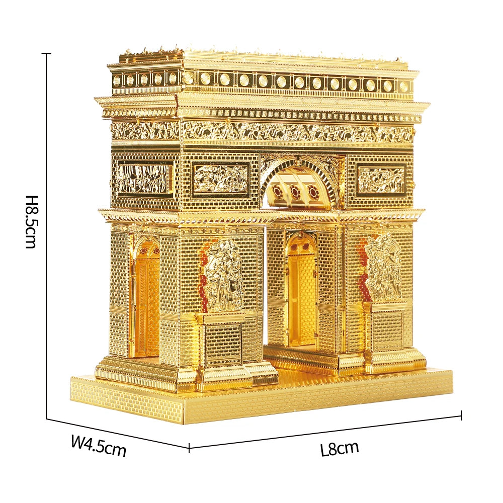 Puzzle 3D en métal Arc de Triomphe doré