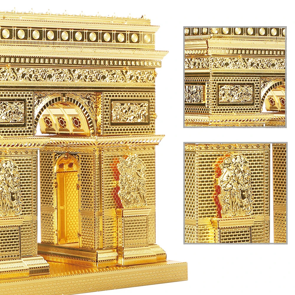 Puzzle 3D en métal Arc de Triomphe doré
