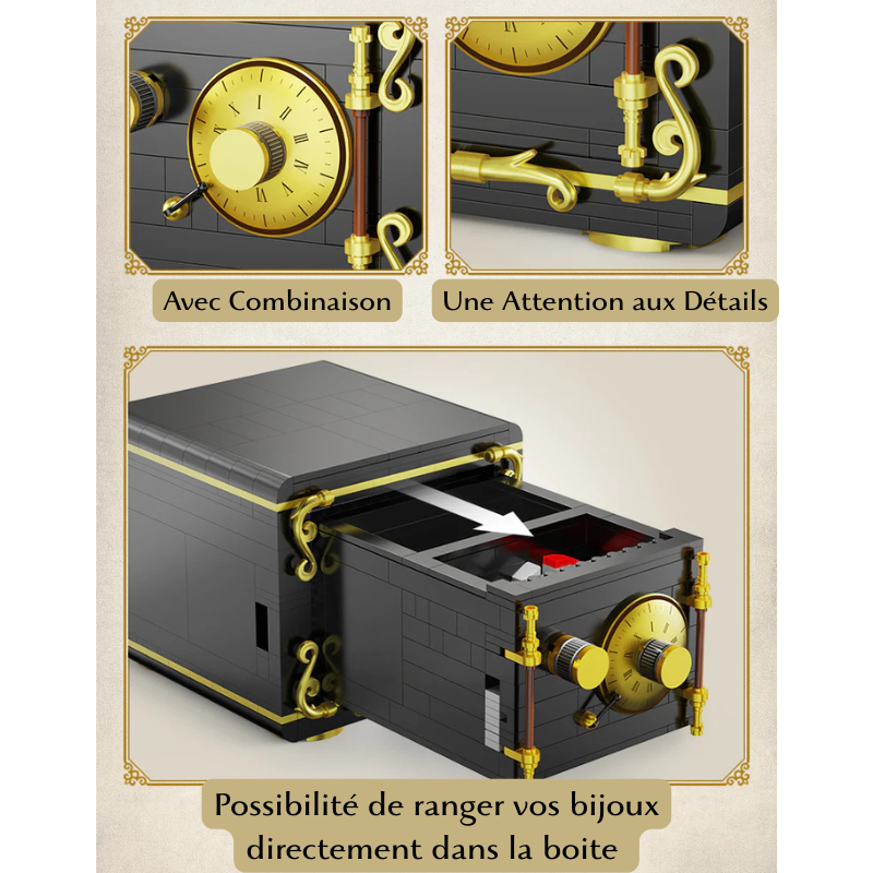 Jeu de construction coffre-fort mécanique - 442 pièces