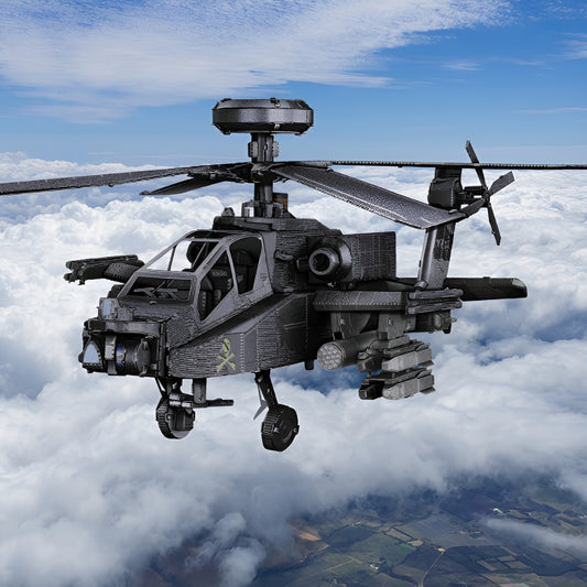 Puzzle 3D en métal hélicoptère militaire Apache