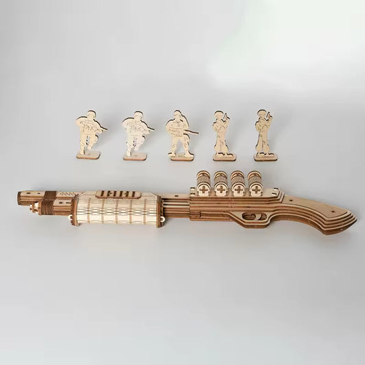 Puzzle 3D bois fusil à pompe