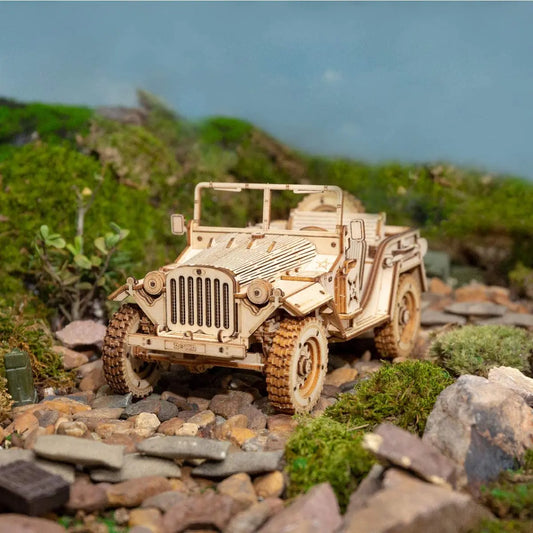 Puzzle 3D bois voiture militaire Seconde Guerre mondiale