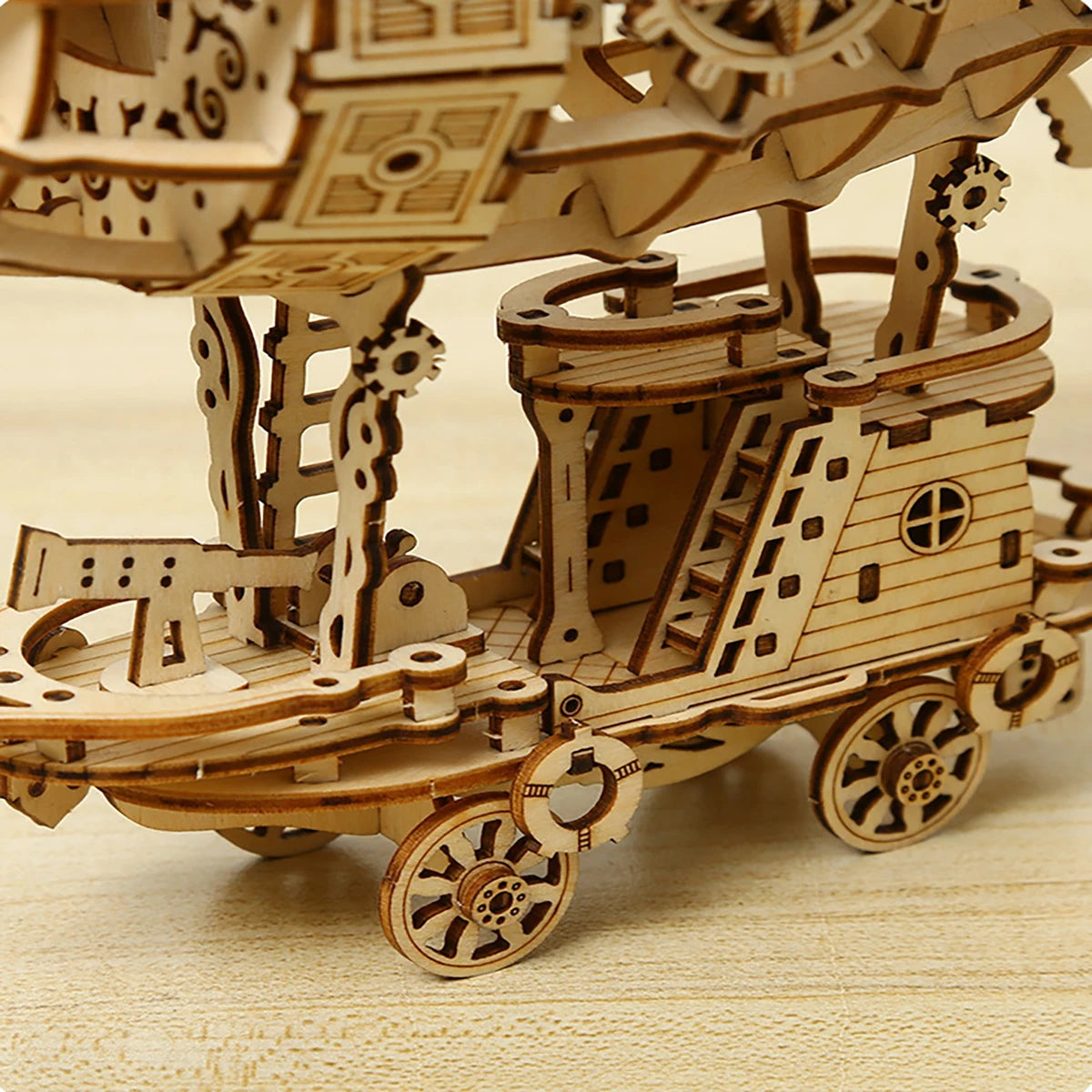 Puzzle 3d bois ballon dirigeable