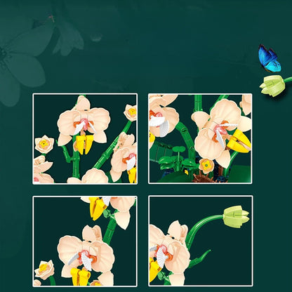Jeu de construction orchidée – 606 pièces