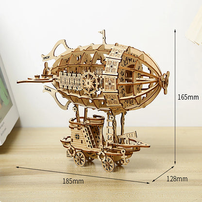 Puzzle 3d bois ballon dirigeable