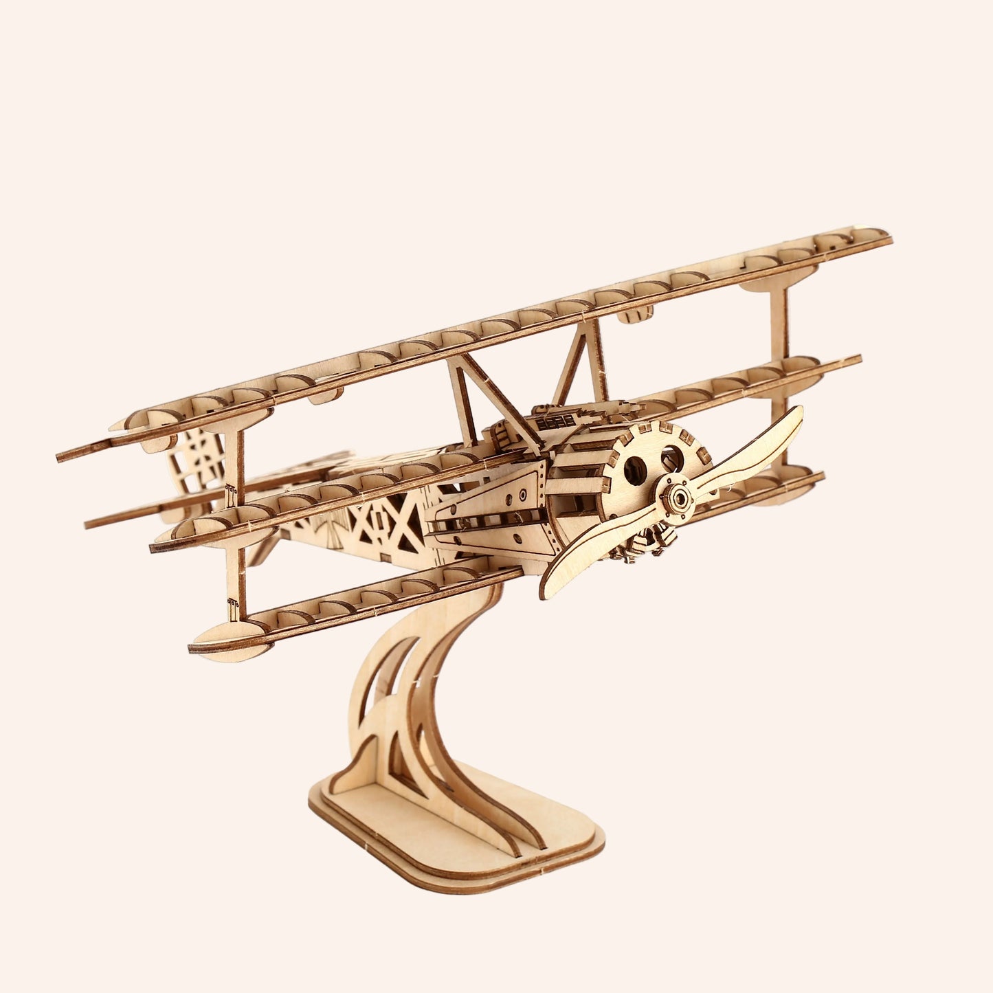 Puzzle 3d bois avion a hélice