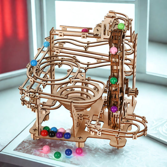 Puzzle 3D Bois Circuit de Billes mécanique