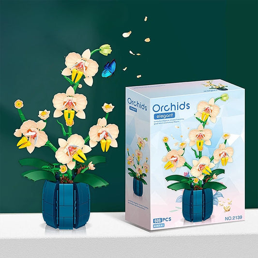 Jeu de construction orchidée – 606 pièces