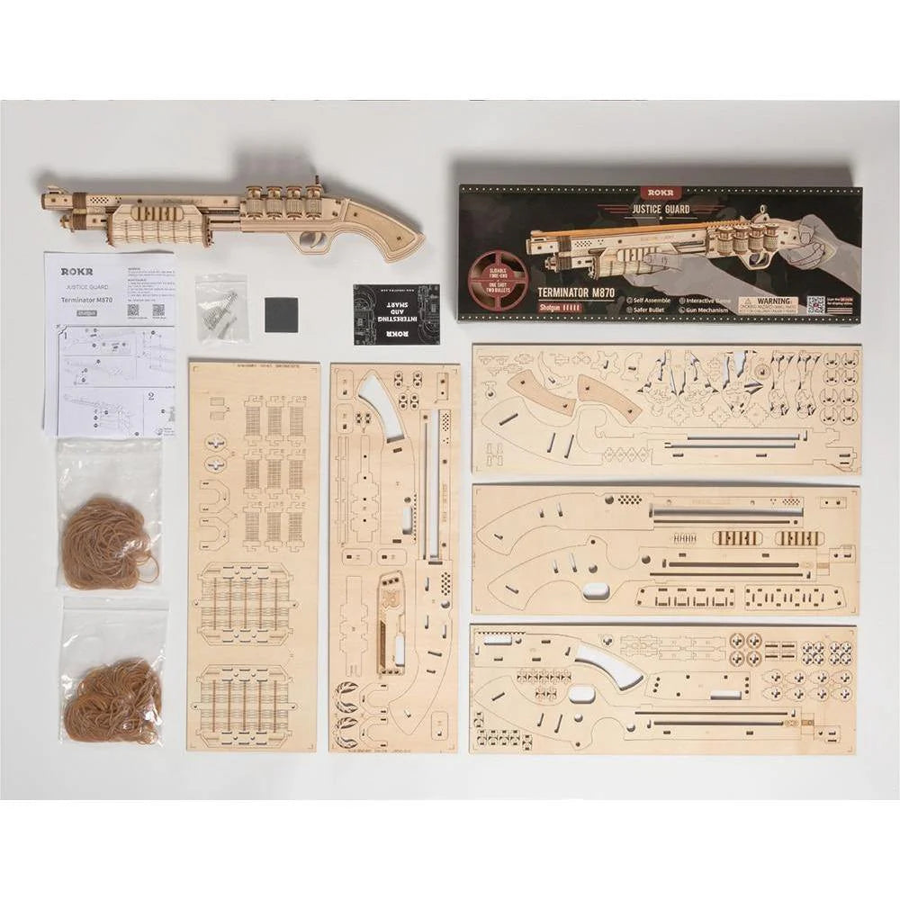 Puzzle 3D bois fusil à pompe