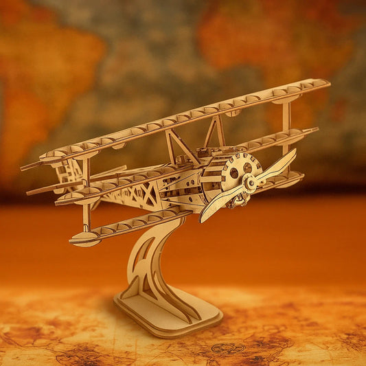 Puzzle 3d bois avion a hélice