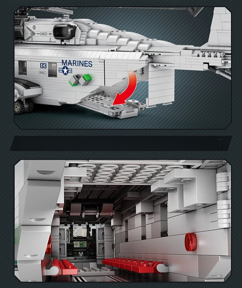 Jeux de construction - Hélicoptère de transport à assembler